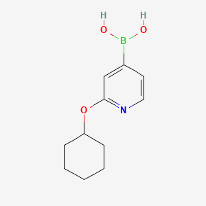 Chemical structure of 2-(Cyclohexyloxy)pyridine-4-boronic acid