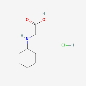 Chemical structure of 2-(Cyclohexylamino)acetic acid hydrochloride