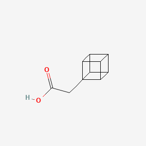 Chemical structure of 2-(Cuban-1-yl)acetic acid