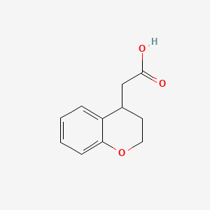 Chemical structure of 2-(Chroman-4-yl)acetic acid
