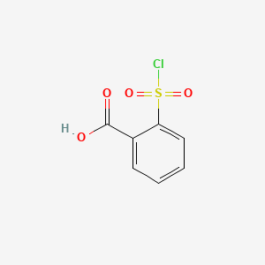 Chemical structure of 2-(Chlorosulfonyl)benzoic acid