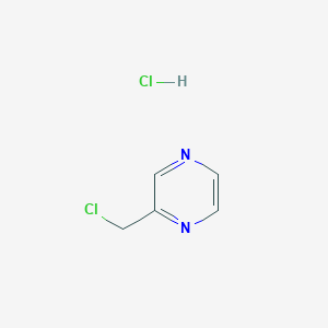 Chemical structure of 2-(chloromethyl)pyrazine hydrochloride