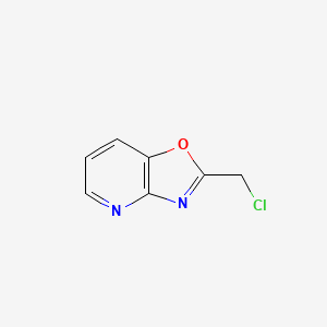 Chemical structure of 2-(Chloromethyl)oxazolo[4,5-b]pyridine