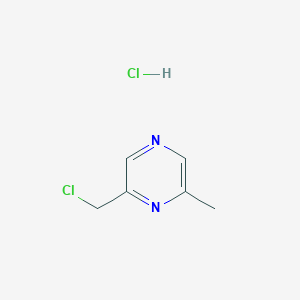 Chemical structure of 2-(Chloromethyl)-6-methylpyrazine hydrochloride
