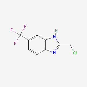 Chemical structure of 2-(Chloromethyl)-6-(trifluoromethyl)-1H-benzo[d]imidazole