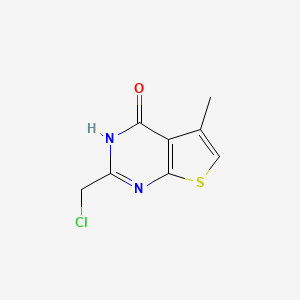 Chemical structure of 2-(Chloromethyl)-5-methylthieno[2,3-d]pyrimidin-4(3H)-one