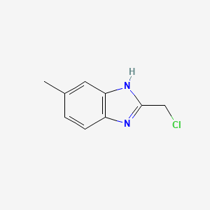Chemical structure of 2-(chloromethyl)-5-methyl-1H-benzimidazole