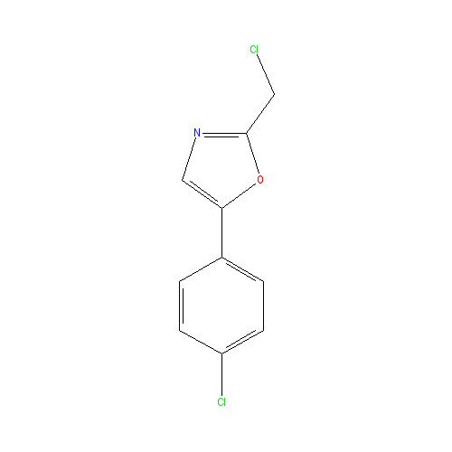 Chemical structure of 2-(Chloromethyl)-5-(4-chlorophenyl)oxazole