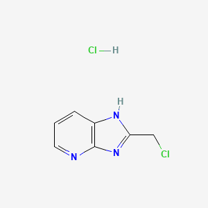 Chemical structure of 2-(Chloromethyl)-3H-imidazo[4,5-b]pyridine hydrochloride
