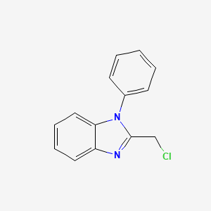 Chemical structure of 2-(Chloromethyl)-1-phenyl-1H-benzimidazole