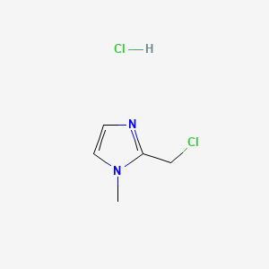 Chemical structure of 2-(Chloromethyl)-1-Methyl-1H-Imidazole Hydrochloride