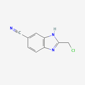 Chemical structure of 2-(Chloromethyl)-1H-benzo[d]imidazole-6-carbonitrile