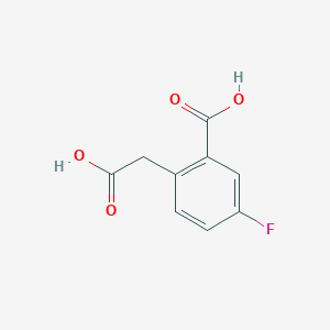Chemical structure of 2-(Carboxymethyl)-5-fluorobenzoic acid