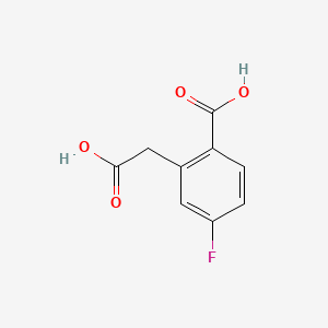 Chemical structure of 2-(Carboxymethyl)-4-fluorobenzoic acid