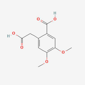 Chemical structure of 2-(carboxymethyl)-4,5-dimethoxybenzoic acid