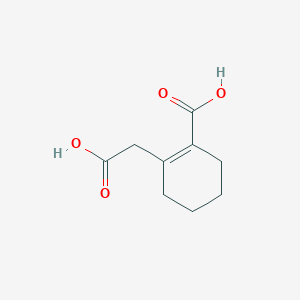 Chemical structure of 2-(Carboxymethyl)-1-cyclohexene-1-carboxylic acid