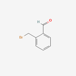 Chemical structure of 2-(Bromomethyl)benzaldehyde