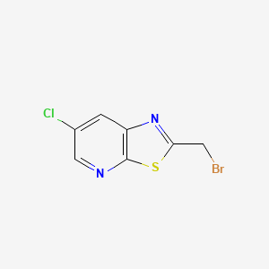 Chemical structure of 2-(Bromomethyl)-6-chlorothiazolo[5,4-b]pyridine