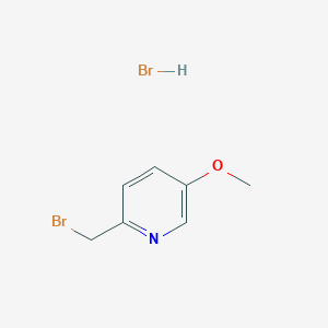 Chemical structure of 2-(Bromomethyl)-5-methoxypyridine hydrobromide