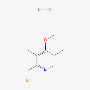 Chemical structure of 2-(Bromomethyl)-4-methoxy-3,5-dimethylpyridine hydrobromide