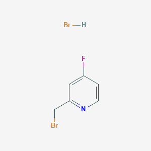 Chemical structure of 2-(Bromomethyl)-4-fluoropyridine hydrobromide
