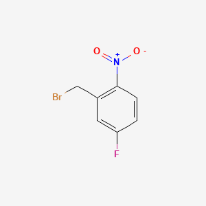 Chemical structure of 2-(Bromomethyl)-4-fluoro-1-nitrobenzene