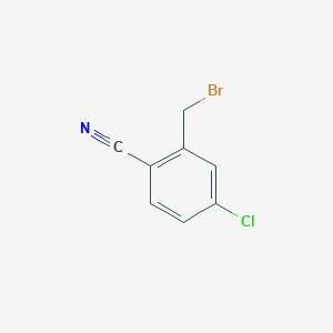 Chemical structure of 2-(Bromomethyl)-4-chlorobenzonitrile