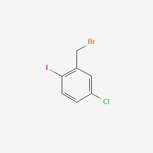 Chemical structure of 2-(Bromomethyl)-4-chloro-1-iodobenzene