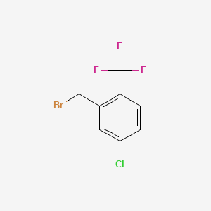 Chemical structure of 2-(Bromomethyl)-4-chloro-1-(trifluoromethyl)benzene