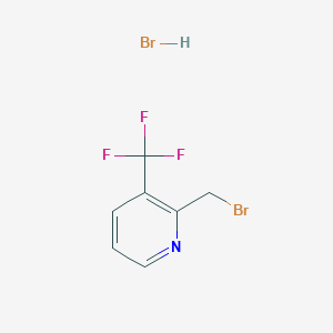Chemical structure of 2-(Bromomethyl)-3-(trifluoromethyl)pyridine hydrobromide