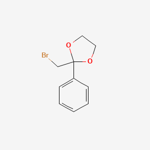 Chemical structure of 2-(Bromomethyl)-2-phenyl-1,3-dioxolane