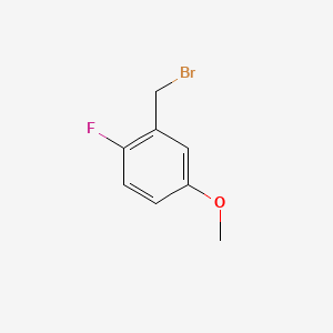 Chemical structure of 2-(Bromomethyl)-1-Fluoro-4-Methoxybenzene