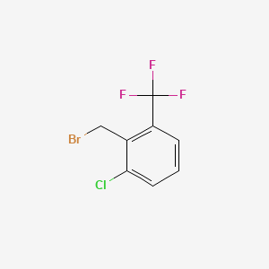 Chemical structure of 2-(Bromomethyl)-1-chloro-3-(trifluoromethyl)benzene