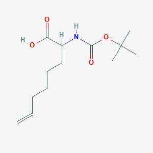 Chemical structure of 2-(Boc-amino)oct-7-enoic acid