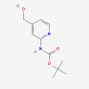 Chemical structure of 2-(Boc-amino)-4-(hydroxymethyl)pyridine