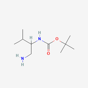 Chemical structure of 2-(Boc-amino)-3-methylbutylamine