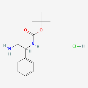 Chemical structure of 2-(Boc-amino)-2-phenylethylamine Hydrochloride