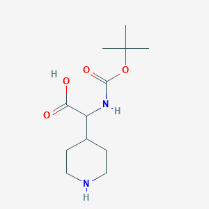Chemical structure of 2-(Boc-amino)-2-(4-piperidyl)acetic Acid