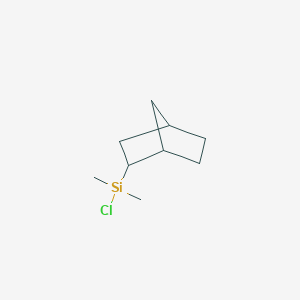 Chemical structure of 2-(BICYCLOHEPTYL)DIMETHYLCHLOROSILANE
