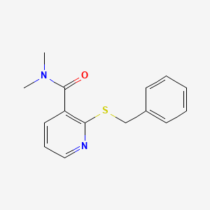 Chemical structure of 2-(Benzylthio)-N,N-dimethylnicotinamide