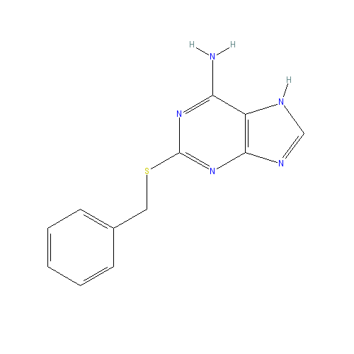 Chemical structure of 2-(Benzylthio)-9H-purin-6-amine