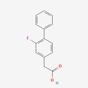 Chemical structure of 2-(Benzyloxy)-5-fluorobenzaldehyde