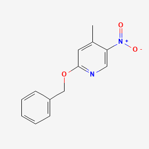 Chemical structure of 2-(Benzyloxy)-4-methyl-5-nitropyridine
