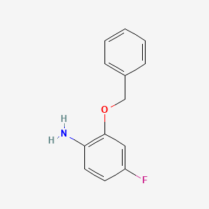 Chemical structure of 2-(benzyloxy)-4-fluoroaniline