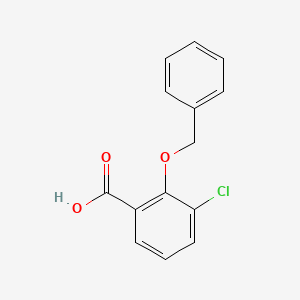Chemical structure of 2-(benzyloxy)-3-chlorobenzoic acid