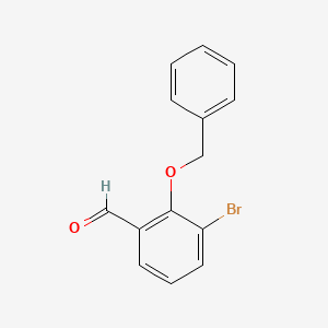 Chemical structure of 2-(Benzyloxy)-3-bromobenzaldehyde