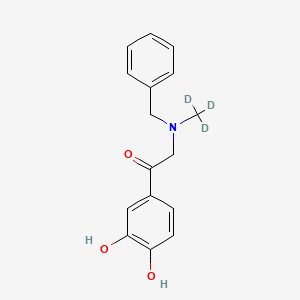 Chemical structure of 2-(Benzylmethylamino)-3',4'-dihydroxyacetophenone-d3