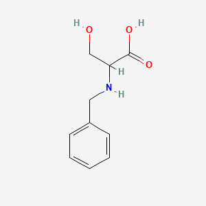 Chemical structure of 2-(Benzylamino)-3-hydroxypropanoic acid