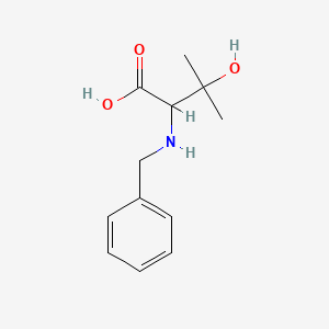 Chemical structure of 2-(Benzylamino)-3-hydroxy-3-methylbutanoic acid
