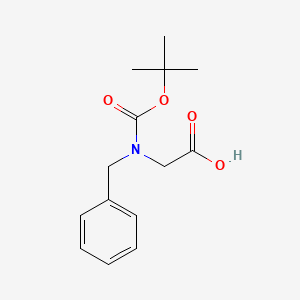 Chemical structure of 2-(Benzyl(tert-butoxycarbonyl)amino)acetic acid
